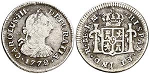 1772. Carlos III. Lima. JM. 1/2 real. (AC. ... 