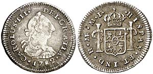 1782. Carlos III. Lima. MI. 1/2 real. (AC. ... 