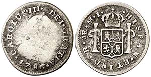 1786. Carlos III. Lima. MI. 1/2 real. (AC. ... 