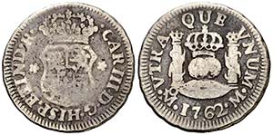 1762. Carlos III. México. M. 1/2 real. (AC. ... 