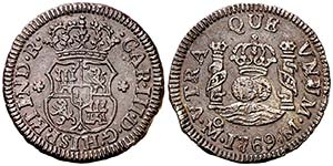 1769. Carlos III. México. M. 1/2 real. (AC. ... 