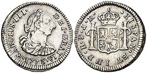 1773. Carlos III. Potosí. JR. 1/2 real. ... 