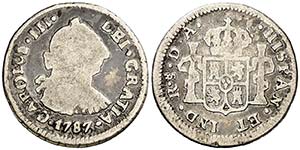 1787. Carlos III. Santiago. DA. 1/2 real. ... 