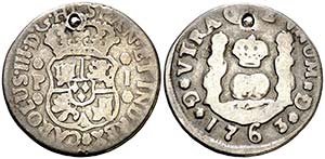 1763. Carlos III. Guatemala. P. 1 real. (AC. ... 