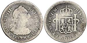 1773. Carlos III. Lima. JM. 1 real. (AC. ... 