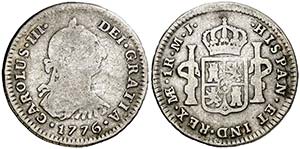 1776. Carlos III. Lima. MJ. 1 real. (AC. ... 