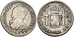 1777. Carlos III. Lima. MJ. 1 real. (AC. ... 
