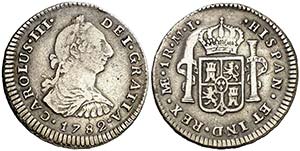 1782. Carlos III. Lima. MI. 1 real. (AC. ... 