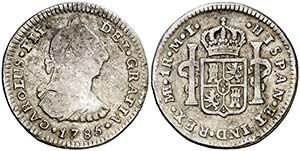 1785. Carlos III. Lima. MI. 1 real. (AC. ... 