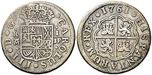 1761. Carlos III. Madrid JP. 1 real. (AC. ... 