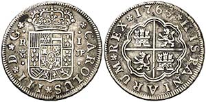 1764. Carlos III. Madrid JP. 1 real. (AC. ... 