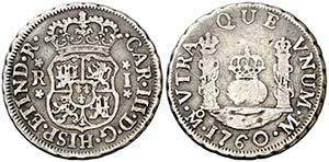 1760. Carlos III. México. M. 1 real. (AC. ... 