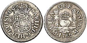 1765. Carlos III. México. M. 1 real. (AC. ... 