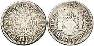 1768. Carlos III. México. M. 1 real. (AC. ... 