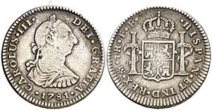 1781. Carlos III. México. FF. 1 real. (AC. ... 