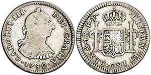 1782. Carlos III. México. FF. 1 real. (AC. ... 