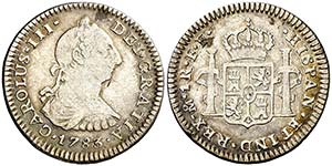 1783. Carlos III. México. FF. 1 real. (AC. ... 