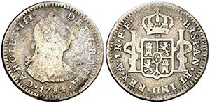 1784. Carlos III. México. FF. 1 real. (AC. ... 
