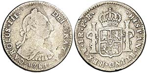 1781. Carlos III. Potosí. PR. 1 real. (AC. ... 