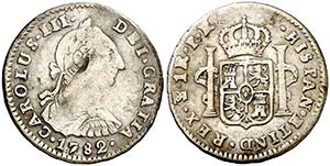 1782/1. Carlos III. Potosí. PR. 1 real. ... 