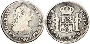 1789. Carlos III. Potosí. PR. 1 real. (AC. ... 