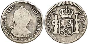 1778. Carlos III. Santiago. DA. 1 real. (AC. ... 