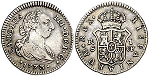 1773. Carlos III. Sevilla. CF. 1 real. (AC. ... 