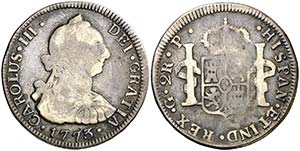 1773. Carlos III. Guatemala. P. 2 reales. ... 