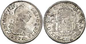1776. Carlos III. Guatemala. P. 2 reales. ... 