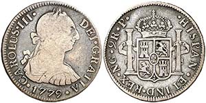 1779. Carlos III. Guatemala. P. 2 reales. ... 