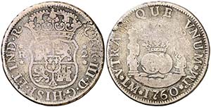 1760. Carlos III. Lima. JM. 2 reales. (AC. ... 
