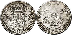 1762. Carlos III. Lima. JM. 2 reales. (AC. ... 