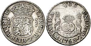 1763. Carlos III. Lima. JM. 2 reales. (AC. ... 