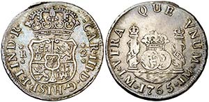 1765. Carlos III. Lima. JM. 2 reales. (AC. ... 
