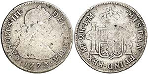 1773. Carlos III. Lima. JM. 2 reales. (AC. ... 