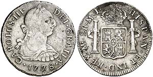1778. Carlos III. Lima. MJ. 2 reales. (AC. ... 