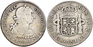 1779. Carlos III. Lima. MJ. 2 reales. (AC. ... 
