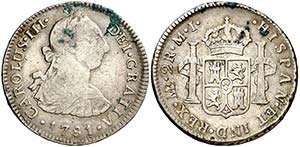 1781. Carlos III. Lima. MI. 2 reales. (AC. ... 