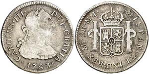 1783. Carlos III. Lima. MI. 2 reales. (AC. ... 