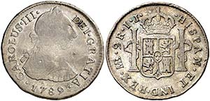 1789. Carlos III. Lima. IJ. 2 reales. (AC. ... 