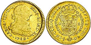 1782. Carlos III. Santiago. DA. 2 escudos. ... 