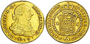 1777/6. Carlos III. Sevilla. CF. 2 escudos. ... 