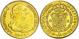 1779. Carlos III. Sevilla. CF. 2 escudos. ... 