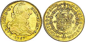 1787. Carlos III. Lima. MI. 4 escudos. (AC. ... 
