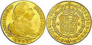 1777. Carlos III. Madrid. PJ. 4 escudos. ... 