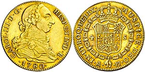 1780/79. Carlos III. Madrid. PJ. 4 escudos. ... 