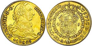 1786. Carlos III. Madrid. DV/JD. 4 escudos. ... 