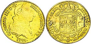 1768. Carlos III. México. MF. 4 escudos. ... 