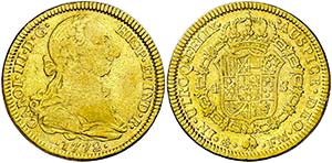 1772. Carlos III. México. FM. 4 escudos. ... 