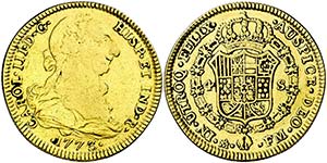 1773. Carlos III. México. FM. 4 escudos. ... 